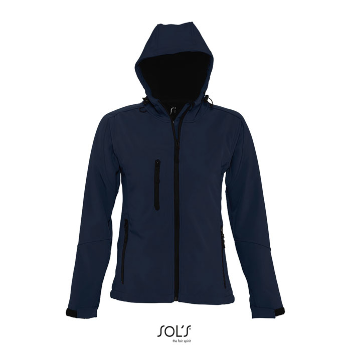Veste à capuche promotionnelle softshell Femme French Marine